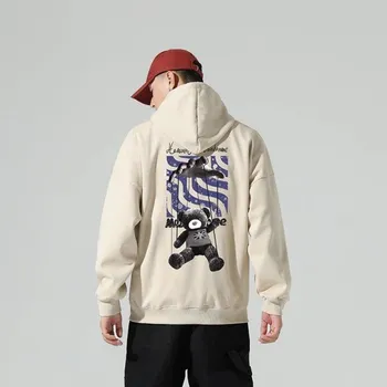 Pánská mikina Pánská mikina s medvídkem F117 béžova XS