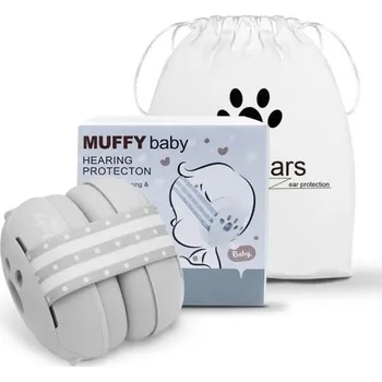 Dětská zábrana Dětské chrániče sluchu Muffy Baby Proti hluku Nastavitelná čelenka Měkké náušníky SNR 27 dB Ochrana sluchu Miminka Batolata Cestování šedá