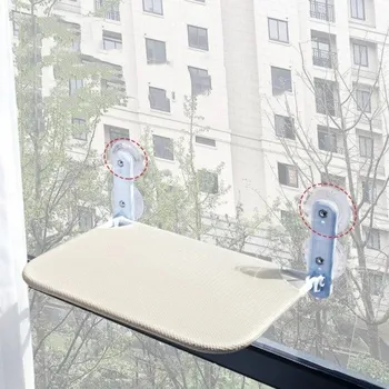 Drátěná police Závěsná polička s přísavkami na sklo pro domácí mazlíčky Rozměry 45 x 30 x 17,5 cm