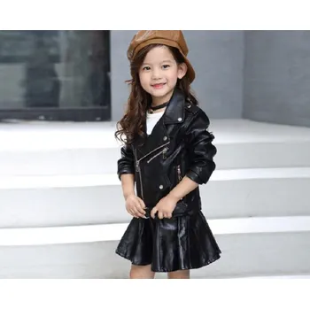 Dívčí bunda Dívčí kožená bunda L1941 černá 9