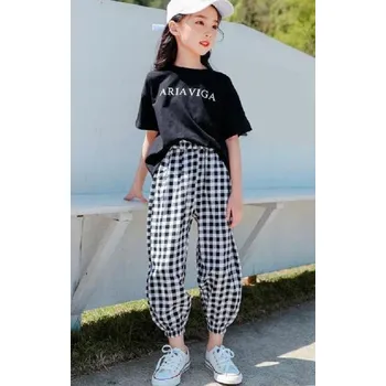 Dívčí tričko a kalhoty L1546 černá 8