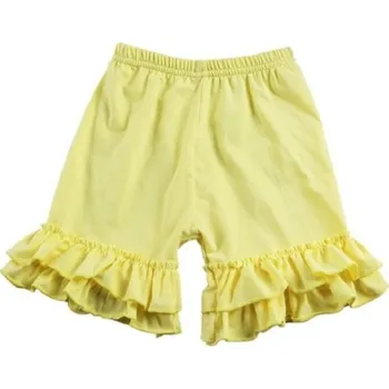 Dívčí kraťasy N715 světle žlutá 2
