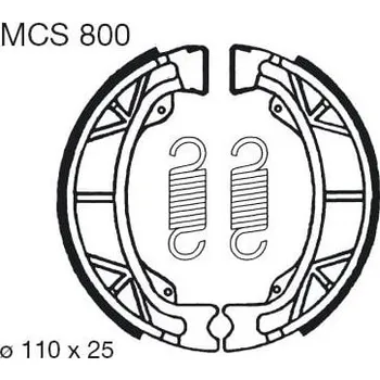 Motodíl Brzdové čelisti LUCAS MCS 800 HONDA SGX 50 Sky 1997-2002