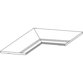 Obklad Landstone Taupe 20 mm Toro Gradino Angolo SX/DX 3 righe - bazénová tvarovka rohová 30x60 hnědá, 2 cm Landstone Taupe 20 mm Toro Gradino Angolo SX/DX 3 righe 30x60