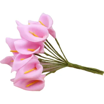 umělá květina Umělé květiny na dekoraci 12 ks Sada umělých květin Dekorační květiny růžová