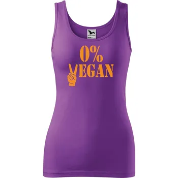 Dámské tílko s potiskem 0% vegan Velikost: 2XL, Barva: Fialová