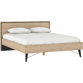 Ložnice Dvoulůžková postel v dekoru dubu s roštem 160x200 cm v přírodní barvě Ry – Tvilum ID_1757088