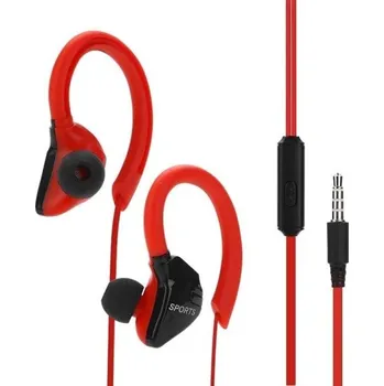 Mikrofon Sportovní sluchátka s mikrofonem červená