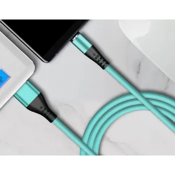 Datový kabel Magnetický USB kabel K633 tyrkysová 2