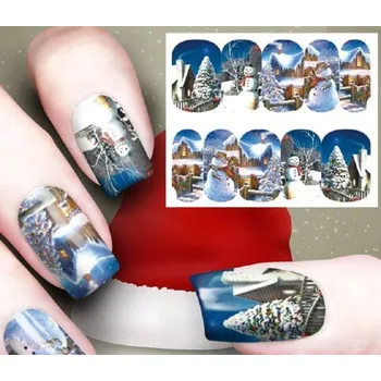 Vánoční nálepky na nehty 10 ks 11