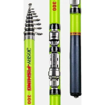 Rybářský prut Teleskopický rybářský prut P3286 neonová zelená