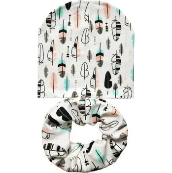 Šála Dětská zimní sada čepice a nákrčník J578 22