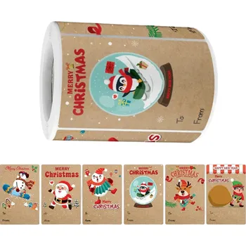 Dárková taška Vánoční jmenovky 7,5 x 5 cm 50 ks 3