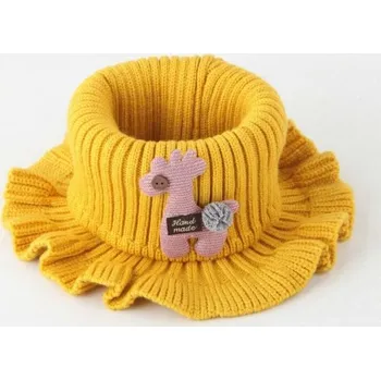 Šála Dětský pletený nákrčník A171 žlutá