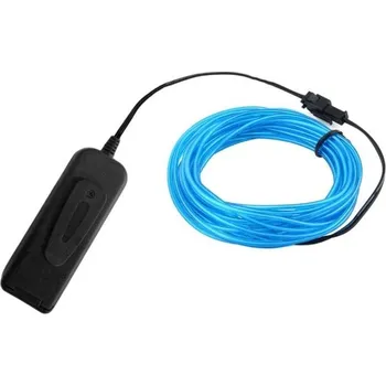 Karnevalová maska LED drátový kabel na oblečení 3 m modrá