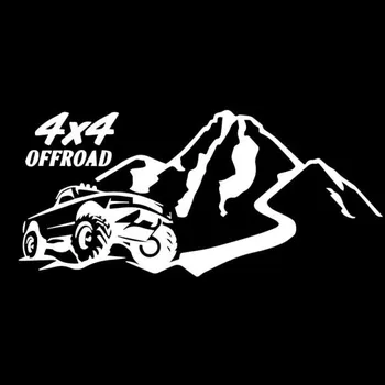 Samolepicí dekorace na vozidlo Samolepka na auto hory stříbrná