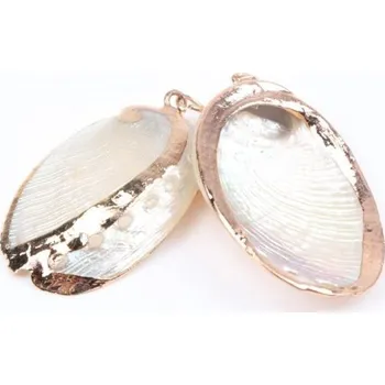 Pozlacená mušle 2 ks