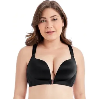 Podprsenka Podprsenka nadměrných velikostí se zapínáním vpředu J985 černá 110D