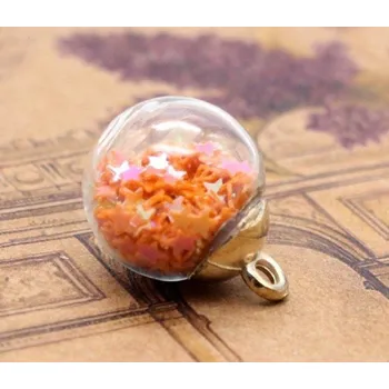 Vánoce Vánoční ozdoba s hvězdami 10 ks oranžová