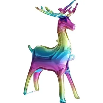 Vánoční dekorace Vánoční fóliový balónek jelen P4056 duhová