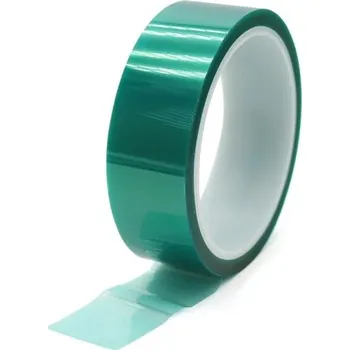 Lepicí páska Maskovací páska PET fólie zelená 33 m x 25 mm Tepelně odolná samolepicí páska na lakování Izolační páska Krycí ochrana povrchů