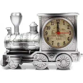 Hodiny Stolní hodiny lokomotiva šedá
