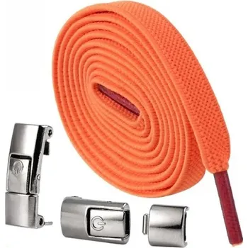 Tkaničky do bot Tkaničky bez zavazování se zámkem 100 cm Elastické sportovní tkaničky s kovovou přezkou Běžecká obuv Fitness Boty Dětská obuv oranžová