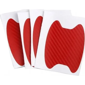 Ochranné fólie pod kliky dveří 4 ks červená