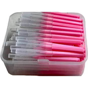 Mezizubní kartáček Mezizubní kartáček 0,6 mm Sada mezizubních kartáčků 80 ks růžová