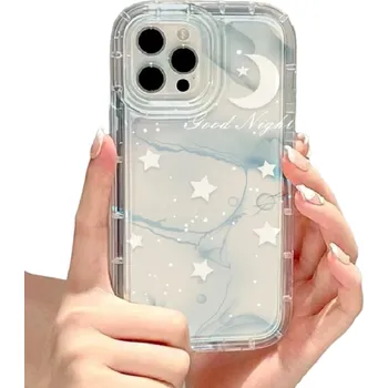 Pouzdro na mobilní telefon Průhledný ochranný kryt s motivem hvězd na Samsung Galaxy S22 Ultra