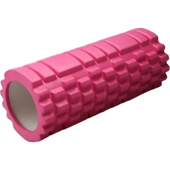 Masážní válec foam roller tmavě růžová 26 cm x 8,5 cm