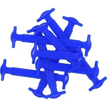 Tkaničky do bot Silikonové tkaničky bez zavazování 16 ks modrá