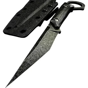 Multifunkční nůž Přenosný víceúčelový venkovní rovný nůž 19 cm s pouzdrem Campingový nůž na přežití Turistický lovecký taktický nůž