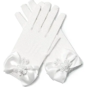 Rukavice Dívčí síťované rukavice bílá