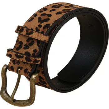 Opasek Dámský módní pásek 105 x 3,7 cm s kovovou přezkou PU kůže Levhartí vzor Stylový doplněk k šatům, džínám i kabátu Elegantní design