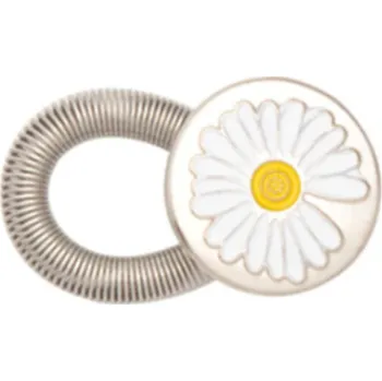 Pokrývka hlavy Prodlužovač pasu na knoflík u džínů s pružinou 35 x 17 mm Kovový rozšiřovač pasu s motivem květu Kopretina Nastavitelný pas