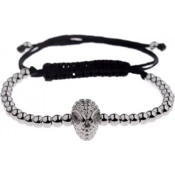 Náramek Korálkový náramek maska stříbrná