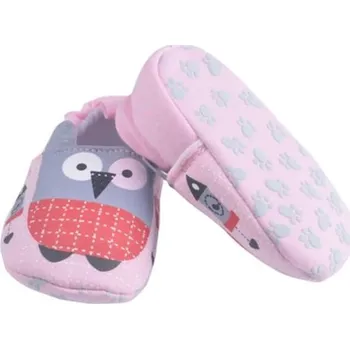 Dívčí bačkory Dětské bavlněné capáčky A16 růžová 6-12 měsíců