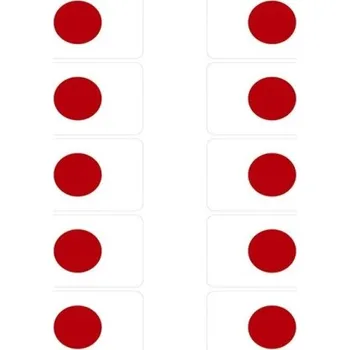 Samolepicí dekorace na vozidlo Samolepka vlajka Japonsko 10 ks