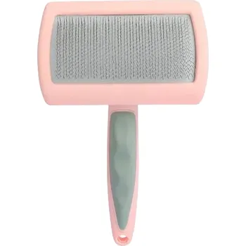 Kosmetika pro psa Vyčesávací kartáč pro psy a kočky Odstraňovač chlupů pro psy a kočky Jednostranný kartáč pro psy a kočky 18 x 11,7 cm růžová