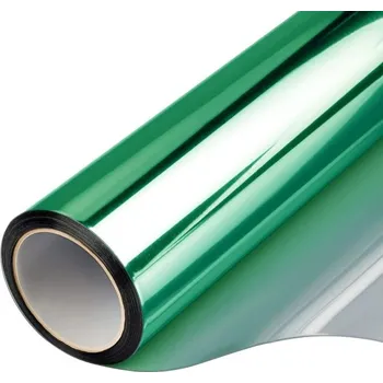 Roleta Jednosměrná zrcadlová okenní fólie 50 x 100 cm Ochrana před UV zářením Protisluneční fólie Okno Byt Dům Kancelář Soukromí zelená