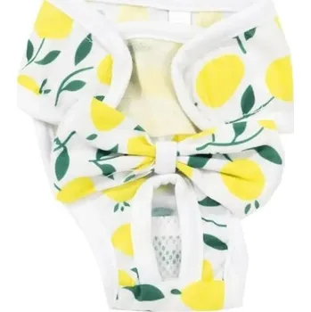 Obleček pro psa Hárací kalhotky pro psy s motivem citronu Velikost XL Obvod pasu 34-40 cm Ochranné kalhotky Pratelné Hygienické kalhotky pro feny