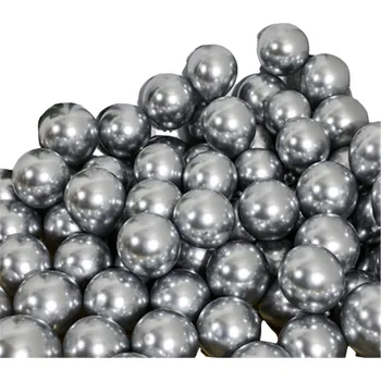 Balónek Metalické narozeninové balónky 50 ks stříbrná