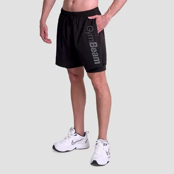 Pánské oblečení GymBeam 2in1 Shorts Essence Black L černá