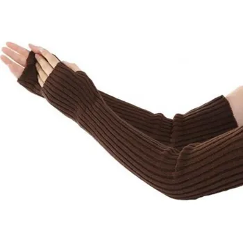 Rukavice Dámské návleky na ruce hnědá