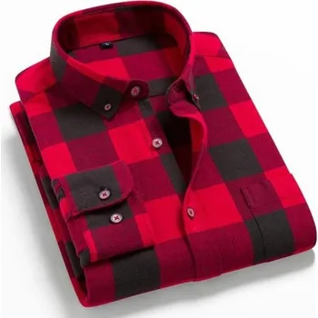 Pánská košile Pánská kostkovaná košile F414 XL 17
