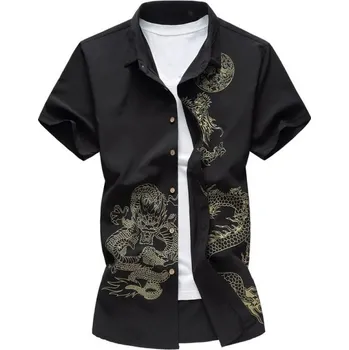 Pánská košile Pánská košile A3090 černá 3XL 2