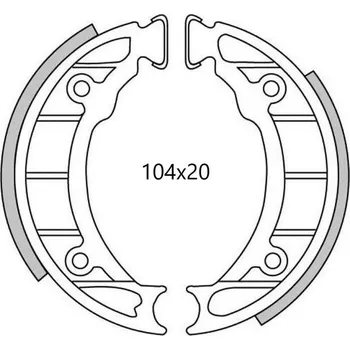 Brzda pro motocykl brzdové obložení (standardní materiál) NEWFREN (2 ks v balení) GF0257