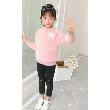 Dívčí svetr Dívčí svetr L637 růžová 7 A