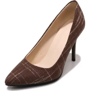 Dámské lodičky Elegantní dámské lodičky se vzorem hnědá 40